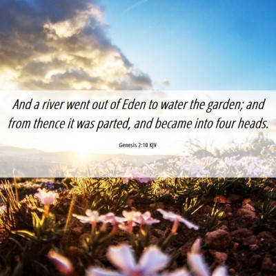Picture 06 - Genesis 2:10 KJV - And a river went out of Eden to water the garden; - Bible Verse Picture