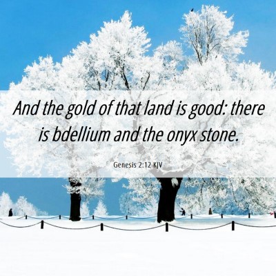 Picture 06 - Genesis 2:12 KJV - And the gold of that land is good: there is - Bible Verse Picture