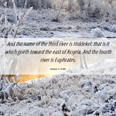 Picture 06 - Genesis 2:14 KJV - And the name of the third river is Hiddekel: that - Bible Verse Picture