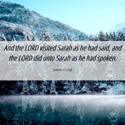 Picture 06 - Genesis 21:1 KJV - And the LORD visited Sarah as he had said, and - Bible Verse Picture