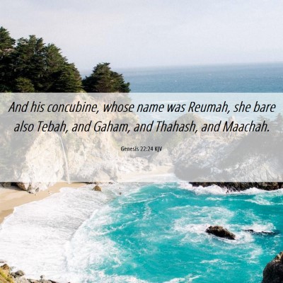 Picture 06 - Genesis 22:24 KJV - And his concubine, whose name was Reumah, she - Bible Verse Picture