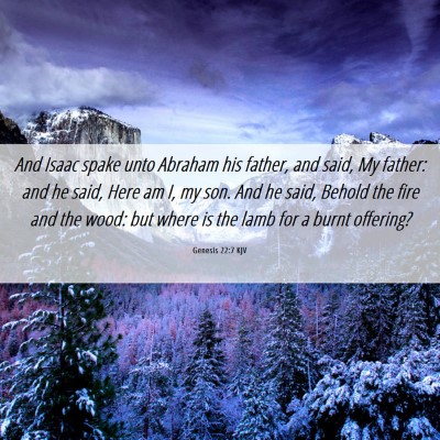 Picture 06 - Genesis 22:7 KJV - And Isaac spake unto Abraham his father, and - Bible Verse Picture