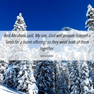 Picture 06 - Genesis 22:8 KJV - And Abraham said, My son, God will provide - Bible Verse Picture