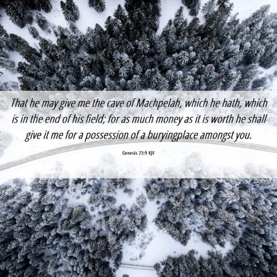 Picture 06 - Genesis 23:9 KJV - That he may give me the cave of Machpelah, which - Bible Verse Picture