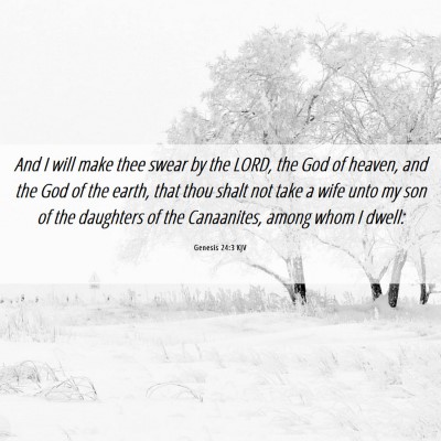 Picture 06 - Genesis 24:3 KJV - And I will make thee swear by the LORD, the God - Bible Verse Picture