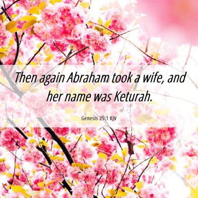 Picture 06 - Genesis 25:1 KJV - Then again Abraham took a wife, and her name was - Bible Verse Picture