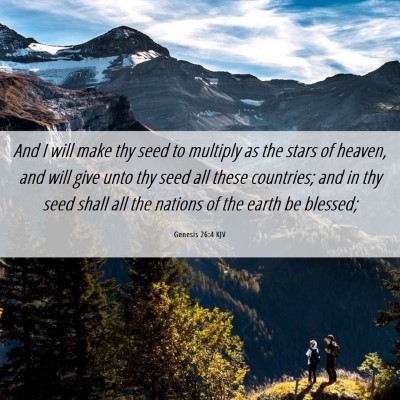 Picture 06 - Genesis 26:4 KJV - And I will make thy seed to multiply as the stars - Bible Verse Picture