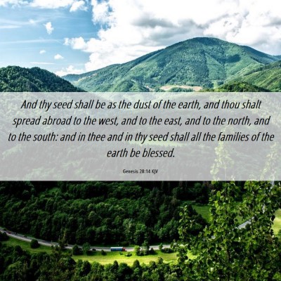 Picture 06 - Genesis 28:14 KJV - And thy seed shall be as the dust of the earth, - Bible Verse Picture