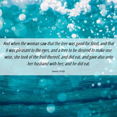 Picture 06 - Genesis 3:6 KJV - And when the woman saw that the tree was good for - Bible Verse Picture