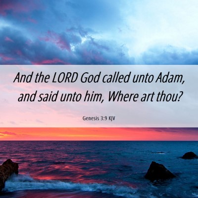 Picture 06 - Genesis 3:9 KJV - And the LORD God called unto Adam, and said unto - Bible Verse Picture