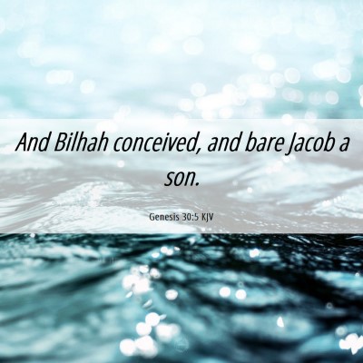 Picture 06 - Genesis 30:5 KJV - And Bilhah conceived, and bare Jacob a - Bible Verse Picture