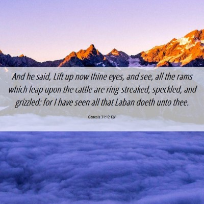 Picture 06 - Genesis 31:12 KJV - And he said, Lift up now thine eyes, and see, all - Bible Verse Picture