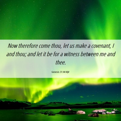 Picture 06 - Genesis 31:44 KJV - Now therefore come thou, let us make a covenant, - Bible Verse Picture