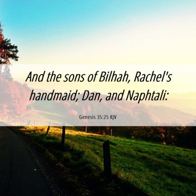 Picture 06 - Genesis 35:25 KJV - And the sons of Bilhah, Rachel's handmaid; Dan, - Bible Verse Picture