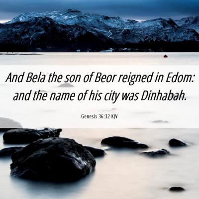 Picture 06 - Genesis 36:32 KJV - And Bela the son of Beor reigned in Edom: and the - Bible Verse Picture