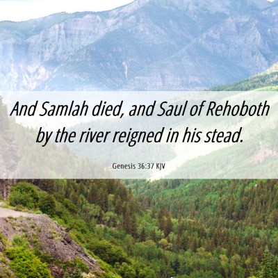 Picture 06 - Genesis 36:37 KJV - And Samlah died, and Saul of Rehoboth by the - Bible Verse Picture