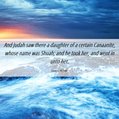 Picture 06 - Genesis 38:2 KJV - And Judah saw there a daughter of a certain - Bible Verse Picture
