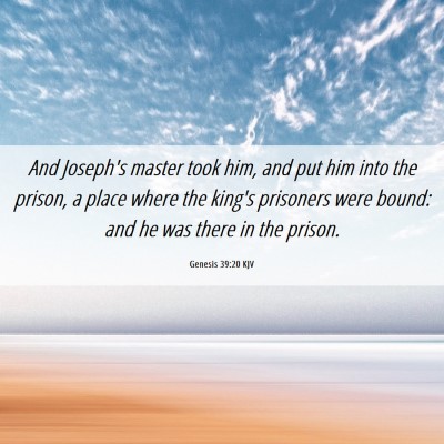 Picture 06 - Genesis 39:20 KJV - And Joseph's master took him, and put him into - Bible Verse Picture