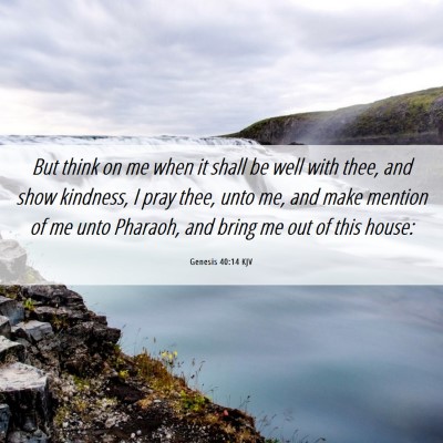 Picture 06 - Genesis 40:14 KJV - But think on me when it shall be well with thee, - Bible Verse Picture