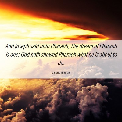 Picture 06 - Genesis 41:25 KJV - And Joseph said unto Pharaoh, The dream of - Bible Verse Picture