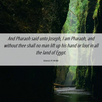 Picture 06 - Genesis 41:44 KJV - And Pharaoh said unto Joseph, I am Pharaoh, and - Bible Verse Picture