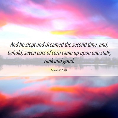 Picture 06 - Genesis 41:5 KJV - And he slept and dreamed the second time: and, - Bible Verse Picture