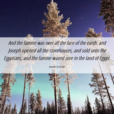 Picture 06 - Genesis 41:56 KJV - And the famine was over all the face of the - Bible Verse Picture
