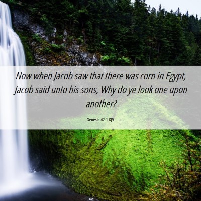 Picture 06 - Genesis 42:1 KJV - Now when Jacob saw that there was corn in Egypt, - Bible Verse Picture