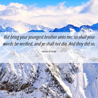 Picture 06 - Genesis 42:20 KJV - But bring your youngest brother unto me; so shall - Bible Verse Picture