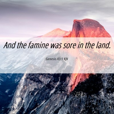 Picture 06 - Genesis 43:1 KJV - And the famine was sore in the - Bible Verse Picture