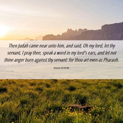 Picture 06 - Genesis 44:18 KJV - Then Judah came near unto him, and said, Oh my - Bible Verse Picture