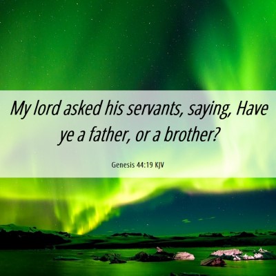 Picture 06 - Genesis 44:19 KJV - My lord asked his servants, saying, Have ye a - Bible Verse Picture