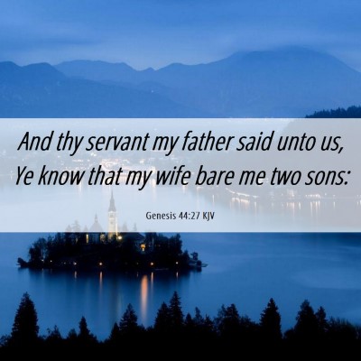 Picture 06 - Genesis 44:27 KJV - And thy servant my father said unto us, Ye know - Bible Verse Picture