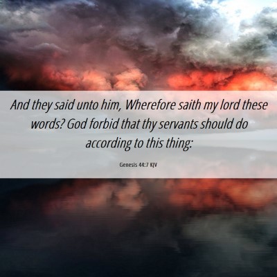 Picture 06 - Genesis 44:7 KJV - And they said unto him, Wherefore saith my lord - Bible Verse Picture