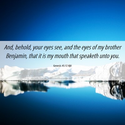 Picture 06 - Genesis 45:12 KJV - And, behold, your eyes see, and the eyes of my - Bible Verse Picture
