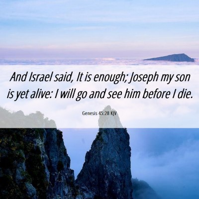 Picture 06 - Genesis 45:28 KJV - And Israel said, It is enough; Joseph my son is - Bible Verse Picture