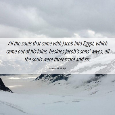 Picture 06 - Genesis 46:26 KJV - All the souls that came with Jacob into Egypt, - Bible Verse Picture