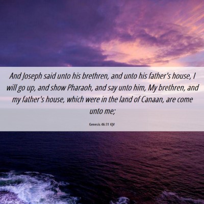 Picture 06 - Genesis 46:31 KJV - And Joseph said unto his brethren, and unto his - Bible Verse Picture
