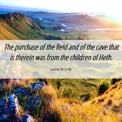 Picture 06 - Genesis 49:32 KJV - The purchase of the field and of the cave that is - Bible Verse Picture