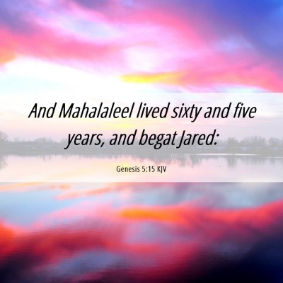 Picture 06 - Genesis 5:15 KJV - And Mahalaleel lived sixty and five years, and - Bible Verse Picture