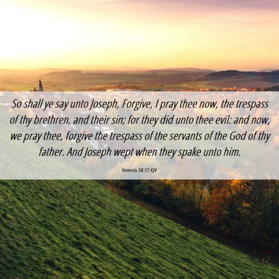 Picture 06 - Genesis 50:17 KJV - So shall ye say unto Joseph, Forgive, I pray thee - Bible Verse Picture