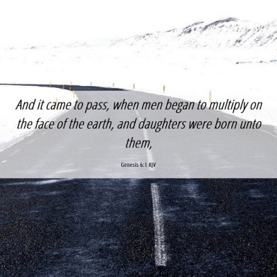 Picture 06 - Genesis 6:1 KJV - And it came to pass, when men began to multiply - Bible Verse Picture