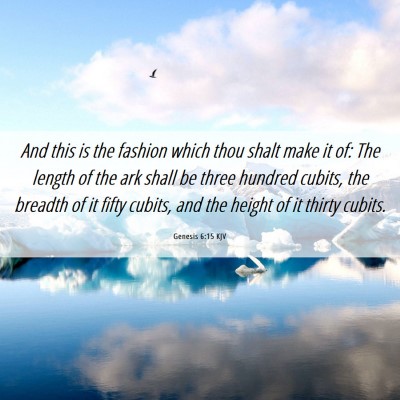 Picture 06 - Genesis 6:15 KJV - And this is the fashion which thou shalt make it - Bible Verse Picture