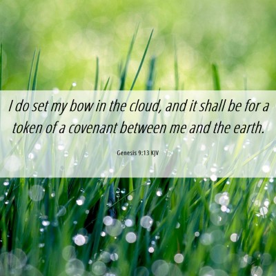 Picture 06 - Genesis 9:13 KJV - I do set my bow in the cloud, and it shall be for - Bible Verse Picture