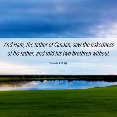 Picture 06 - Genesis 9:22 KJV - And Ham, the father of Canaan, saw the nakedness - Bible Verse Picture