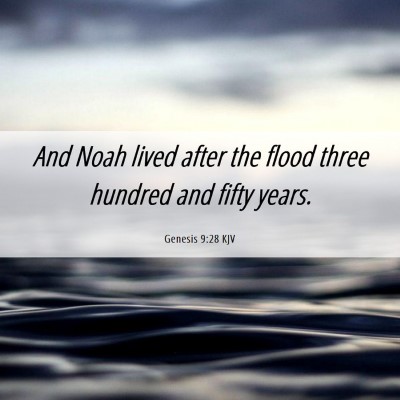 Picture 06 - Genesis 9:28 KJV - And Noah lived after the flood three hundred and - Bible Verse Picture