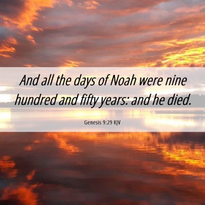 Picture 06 - Genesis 9:29 KJV - And all the days of Noah were nine hundred and - Bible Verse Picture