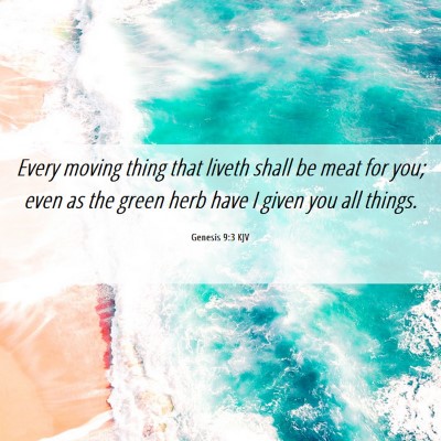 Picture 06 - Genesis 9:3 KJV - Every moving thing that liveth shall be meat for - Bible Verse Picture
