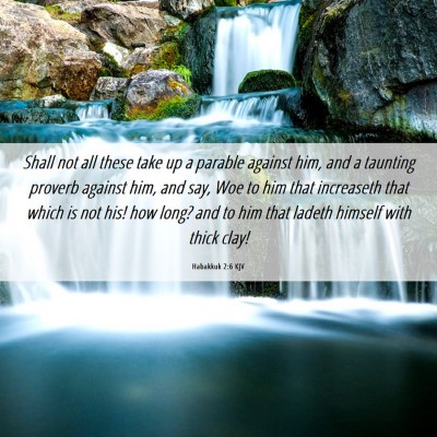 Picture 06 - Habakkuk 2:6 KJV - Shall not all these take up a parable against - Bible Verse Picture