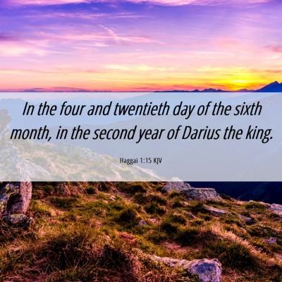 Picture 06 - Haggai 1:15 KJV - In the four and twentieth day of the sixth month, - Bible Verse Picture